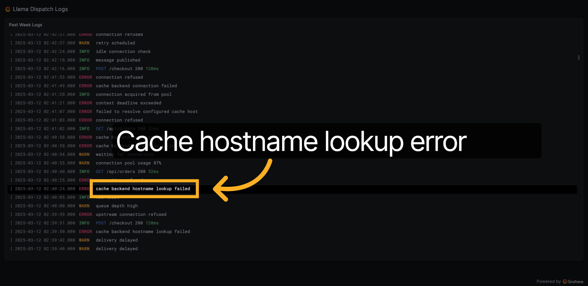 Cache error evidence #2