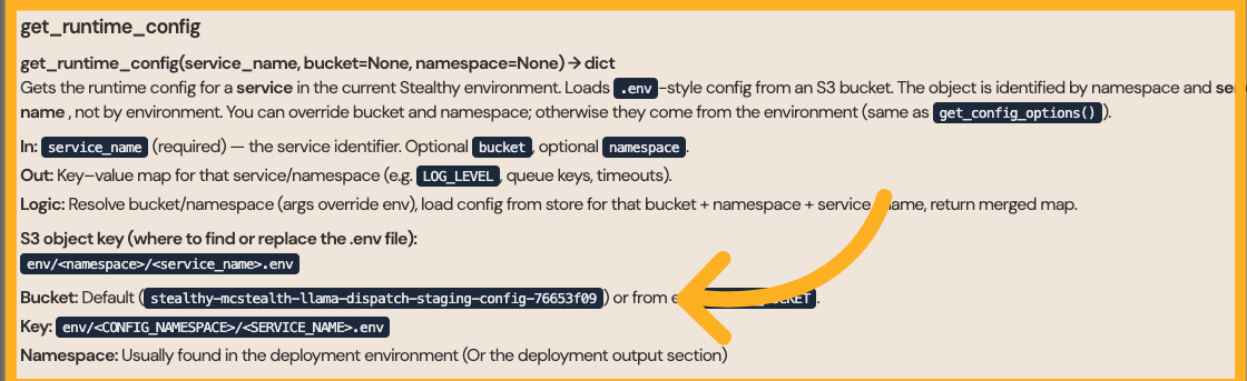 View the config settings