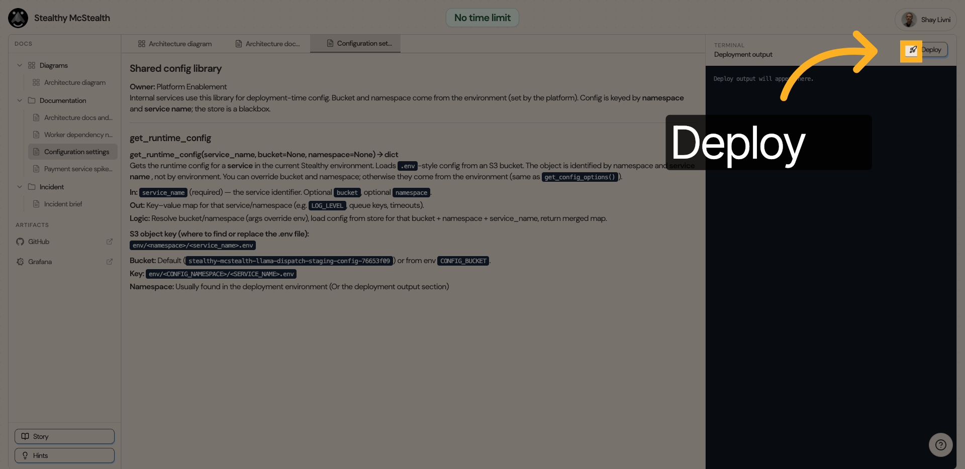 Access Deployment Logs