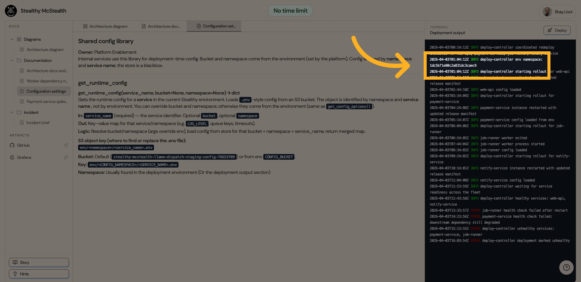 Get the CONFIG_NAMESPACE