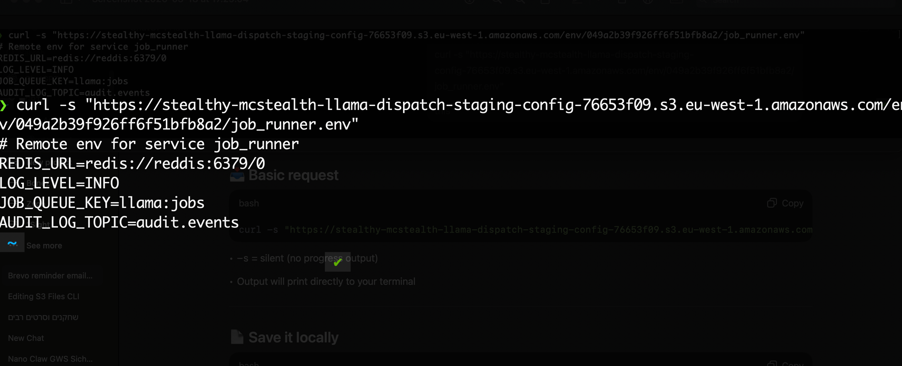 Let's try to fetch the .env file